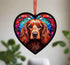 Cocker Spaniel Stained Glass Effect Heart Suncatcher